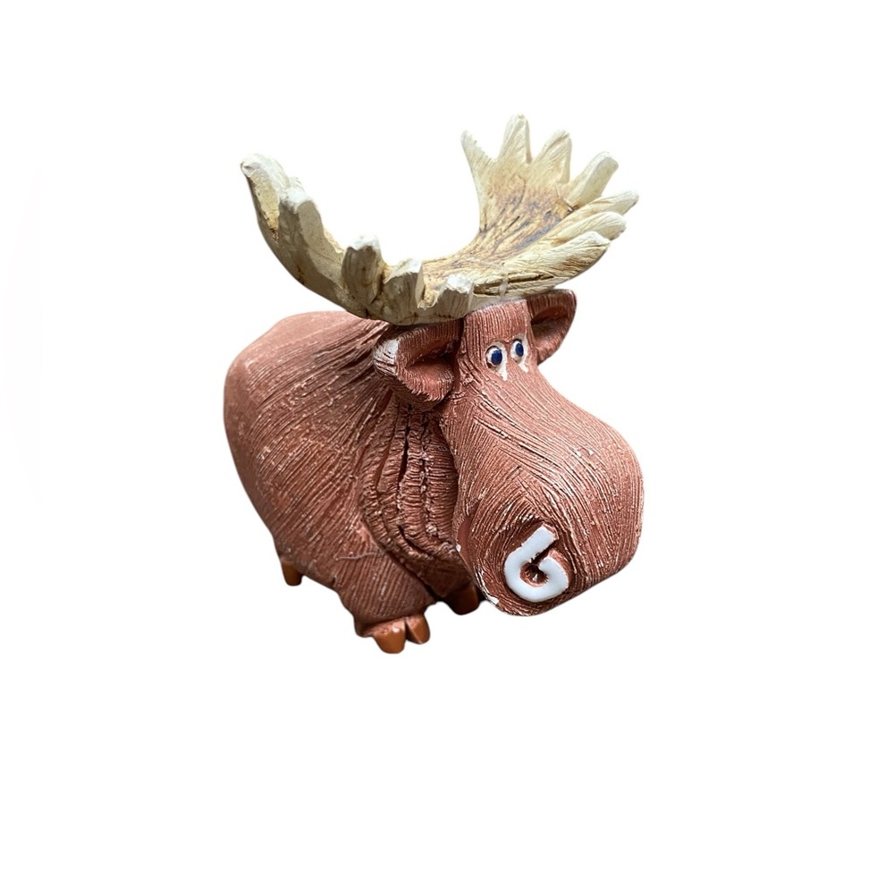 VINTAGE Artesania Rinconada Moose #51 Clay Figurine Uruguay Signed RARE
